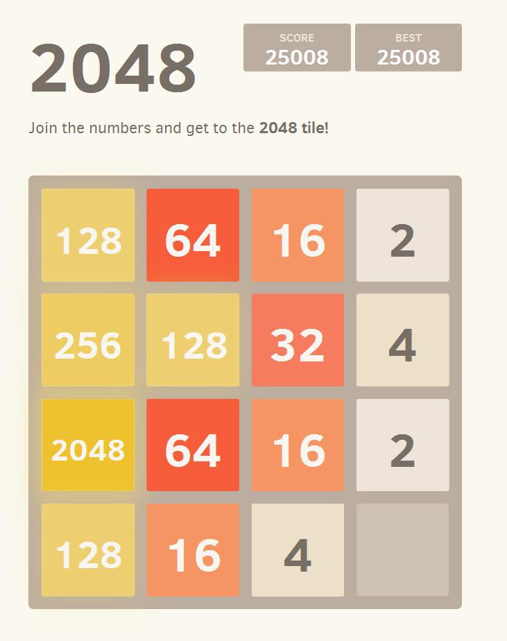 GitHub - viniciusroratto/2048: Implementação do jogo 2048 em C.