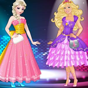 Elsa vs Barbie Fashion Contest - Jogos Online Grátis